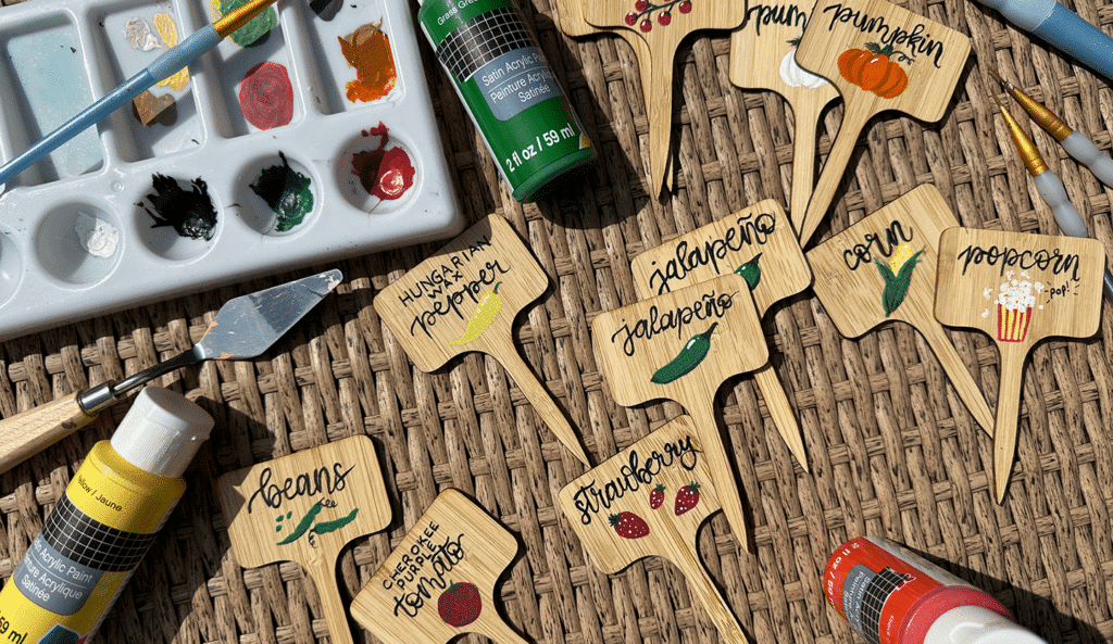 illustrated veggie garden labels - The Plant Project